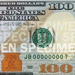 100 долларов США нового образца (фрагмент)